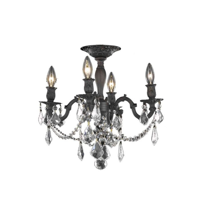 Rosalia 4-Light Flush Mount in Dark Bronze