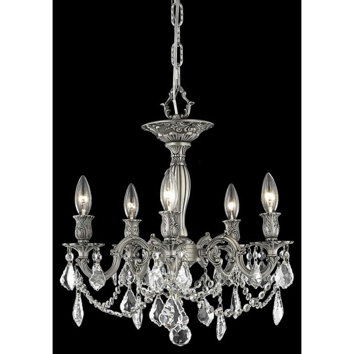 Rosalia 5-Light Flush Mount in Pewter