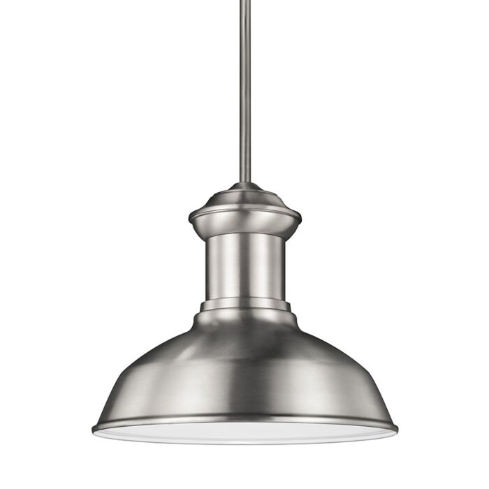 Sea Gull Fredricksburg Outdoor Hanging Light in Satin Aluminum
