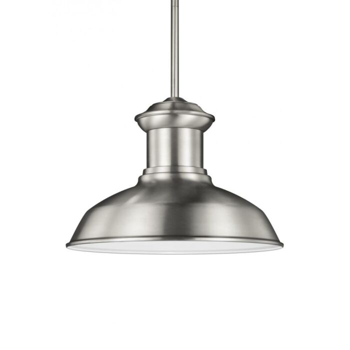 Sea Gull Fredricksburg Outdoor Hanging Light in Satin Aluminum