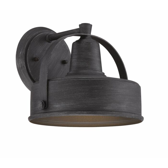 Portland-DS 1-Light Wall Lantern in Weathered Pewter