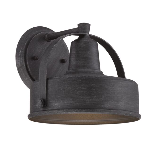 Portland-DS 1-Light Wall Lantern in Weathered Pewter