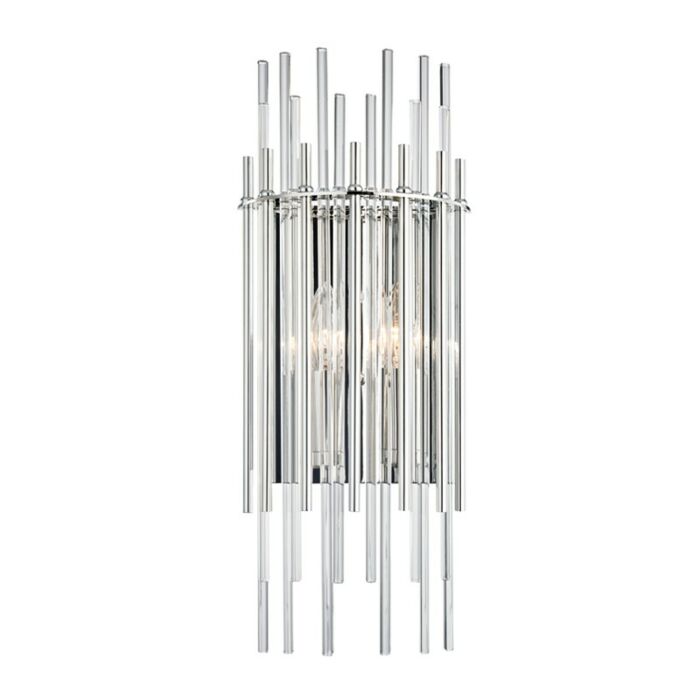 Hudson Valley Wallis 2 Light 20 Inch Wall Sconce in Polished Nickel