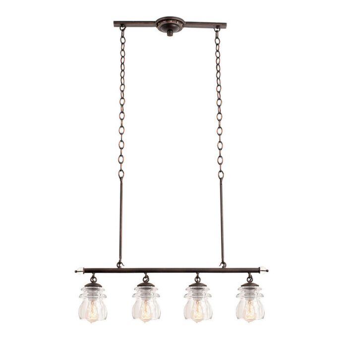 Kalco Brierfield 4 Light Island in Antique Copper
