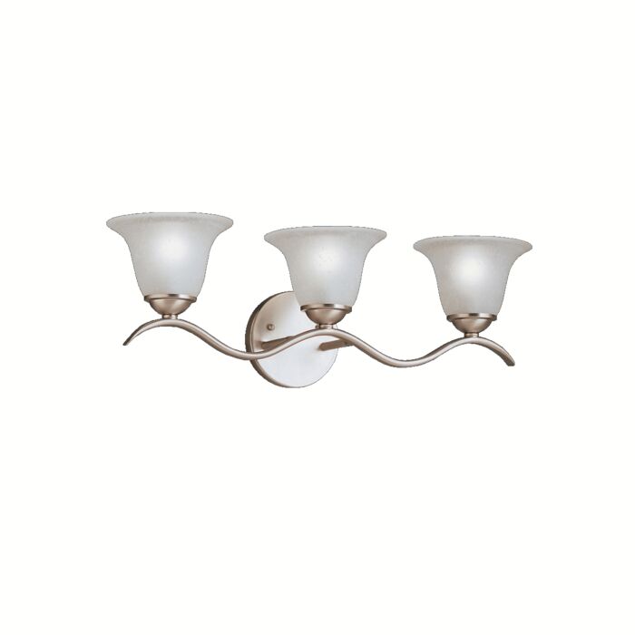 Kichler Dover 3 Light Bathroom Vanity Light in Brushed Nickel