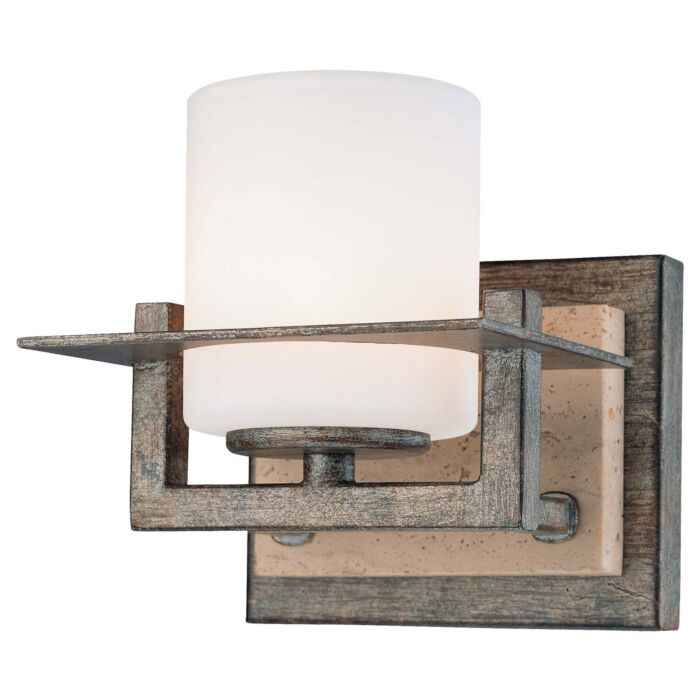 Minka Lavery Compositions Bathroom Wall Sconce in Aged Patina Iron