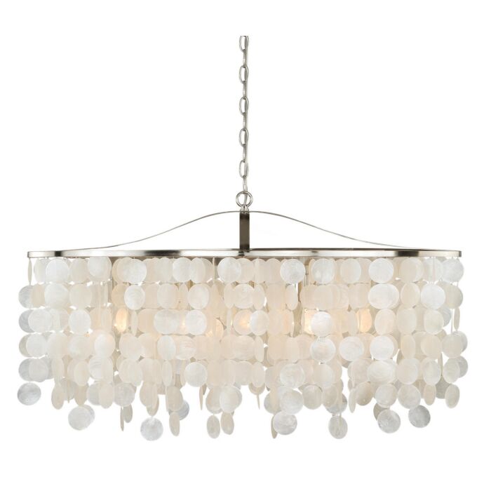 Elsa 5-Light Linear Chandelier in Satin Nickel