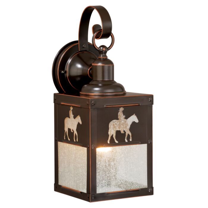 Trail 1-Light Outdoor Wall Mount in Burnished Bronze