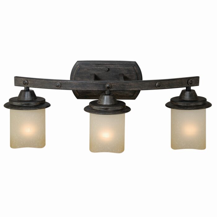 Halifax 3-Light Bathroom Vanity Light in Black Walnut