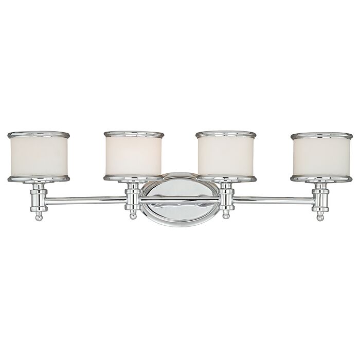 Carlisle 4-Light Bathroom Vanity Light in Chrome
