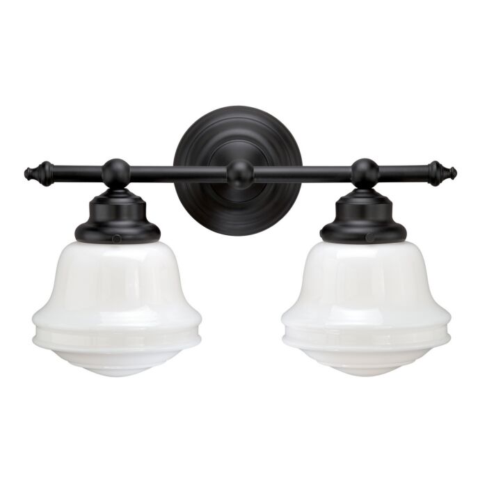 Huntley 2-Light Bathroom Vanity Light in Oil Rubbed Bronze