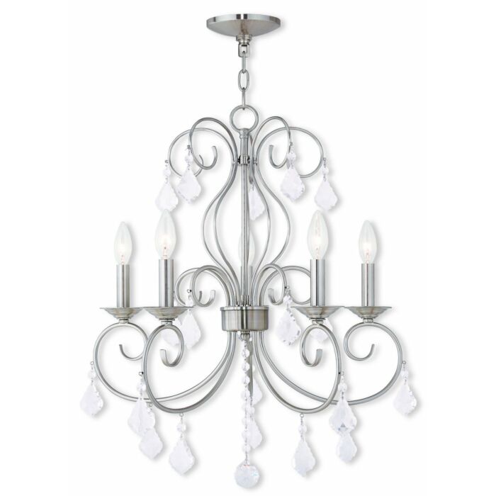 Donatella 5-Light Chandelier in Brushed Nickel