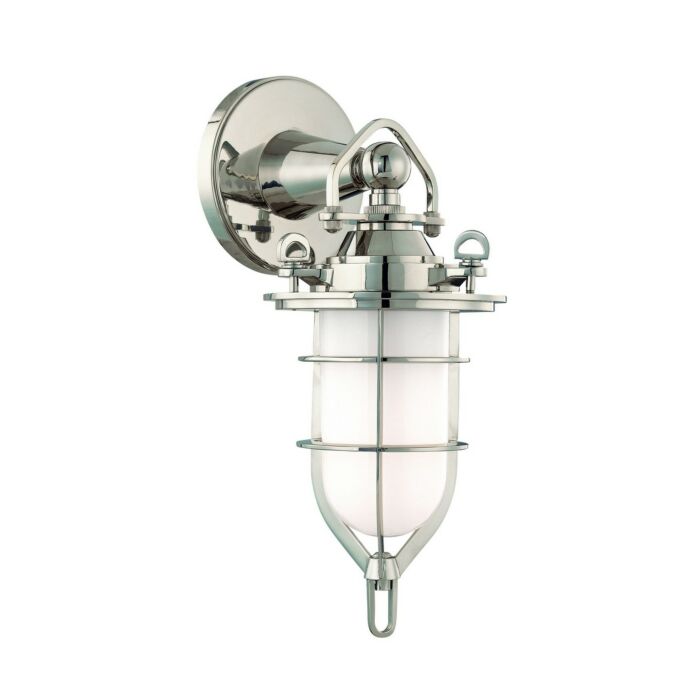 Hudson Valley New Canaan 7 Inch Bathroom Vanity Light in Polished Nickel
