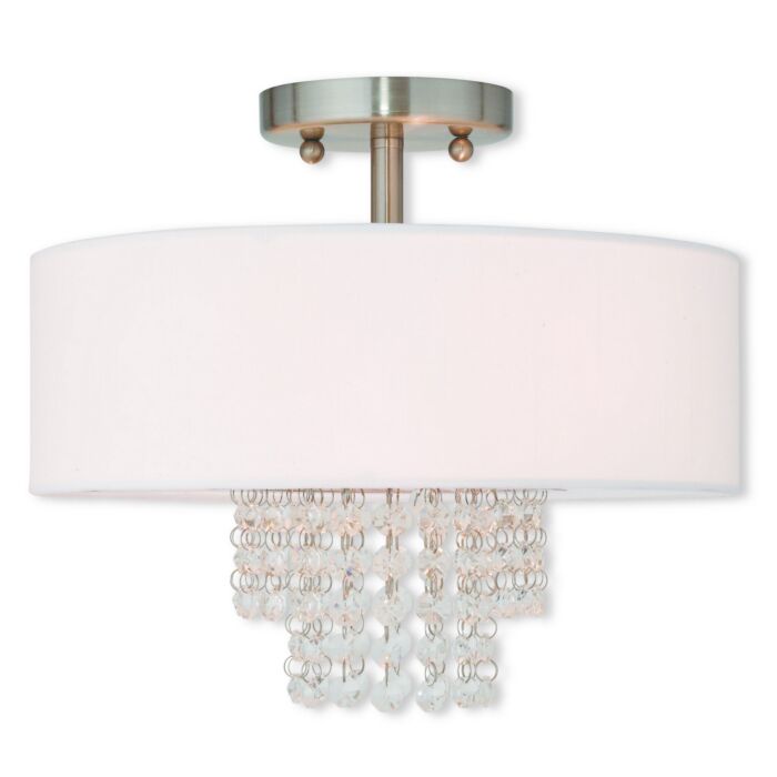 Carlisle 2-Light Ceiling Mount in Brushed Nickel