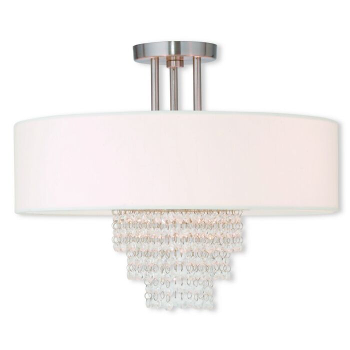 Carlisle 4-Light Ceiling Mount in Brushed Nickel
