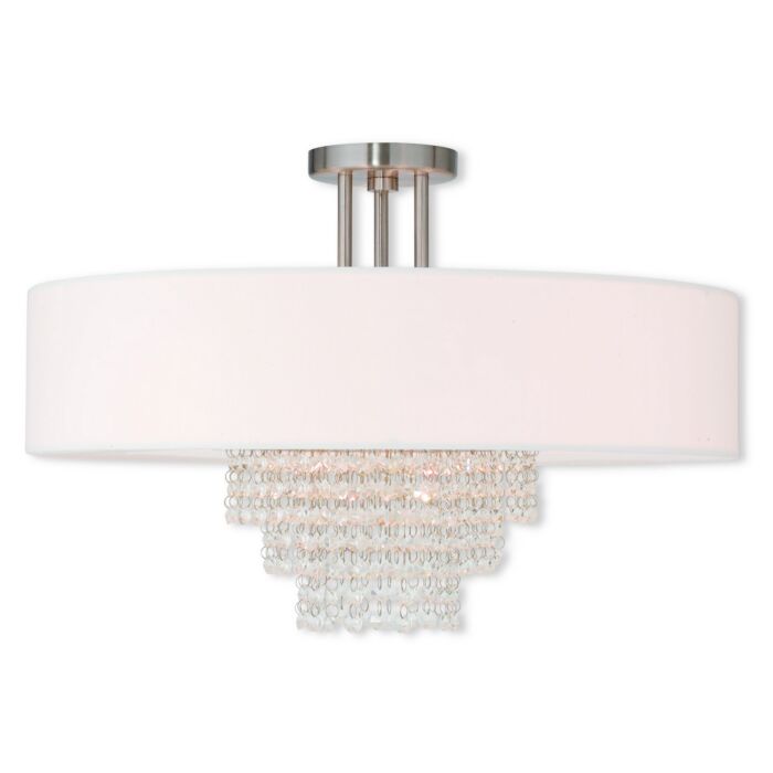 Carlisle 5-Light Ceiling Mount in Brushed Nickel