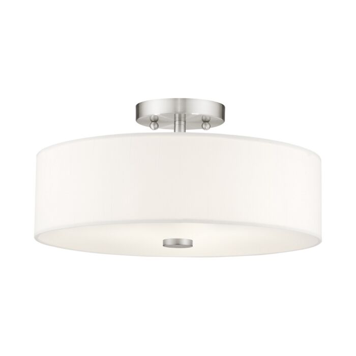 Meridian 3-Light Ceiling Mount in Brushed Nickel