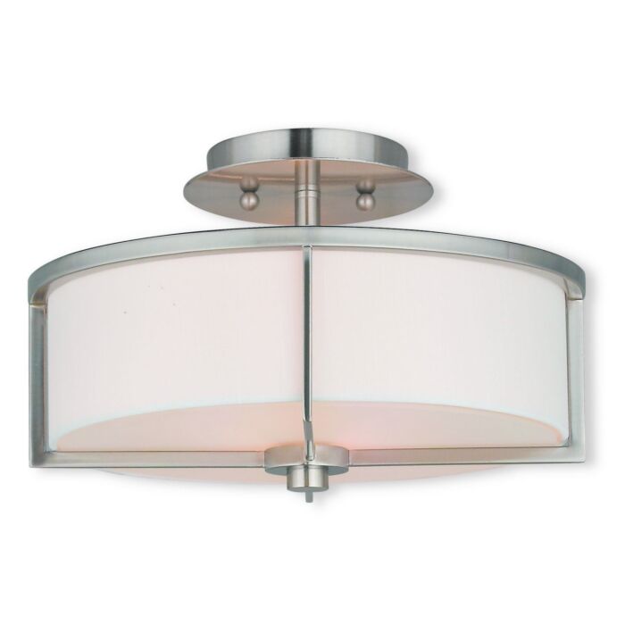 Wesley 2-Light Ceiling Mount in Brushed Nickel