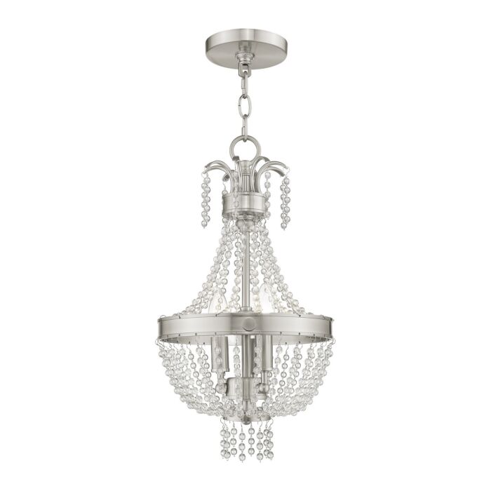 Valentina 3-Light Pendant in Brushed Nickel