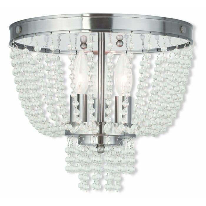 Valentina 3-Light Ceiling Mount in Brushed Nickel