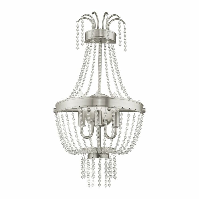 Valentina 3-Light Wall Sconce in Brushed Nickel