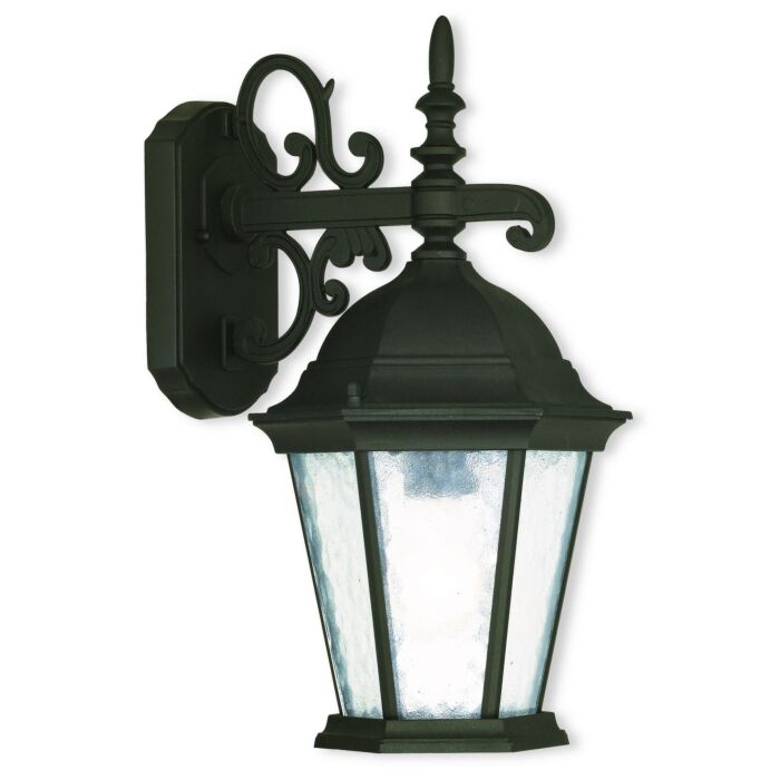 Hamilton 1-Light Outdoor Wall Lantern in Textured Black