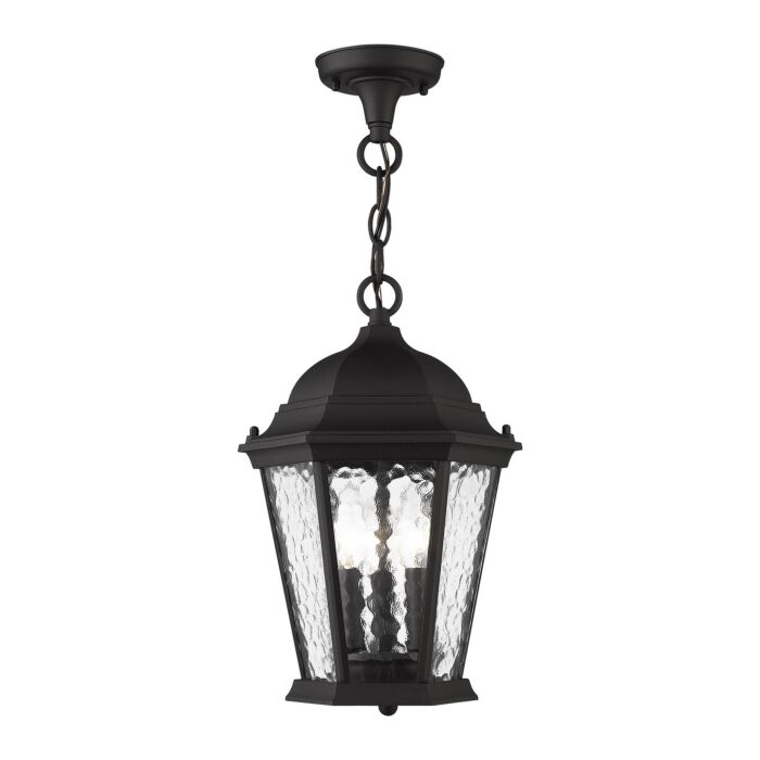 Hamilton 3-Light Outdoor Pendant in Textured Black