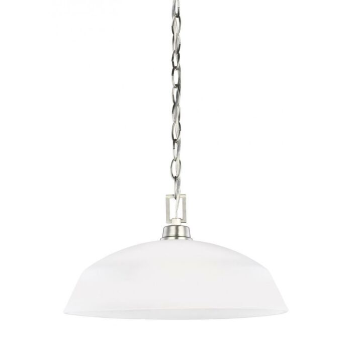 Sea Gull Kerrville 8 Inch Pendant Light in Brushed Nickel