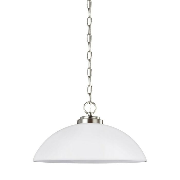 Sea Gull Oslo 9 Inch Pendant Light in Brushed Nickel