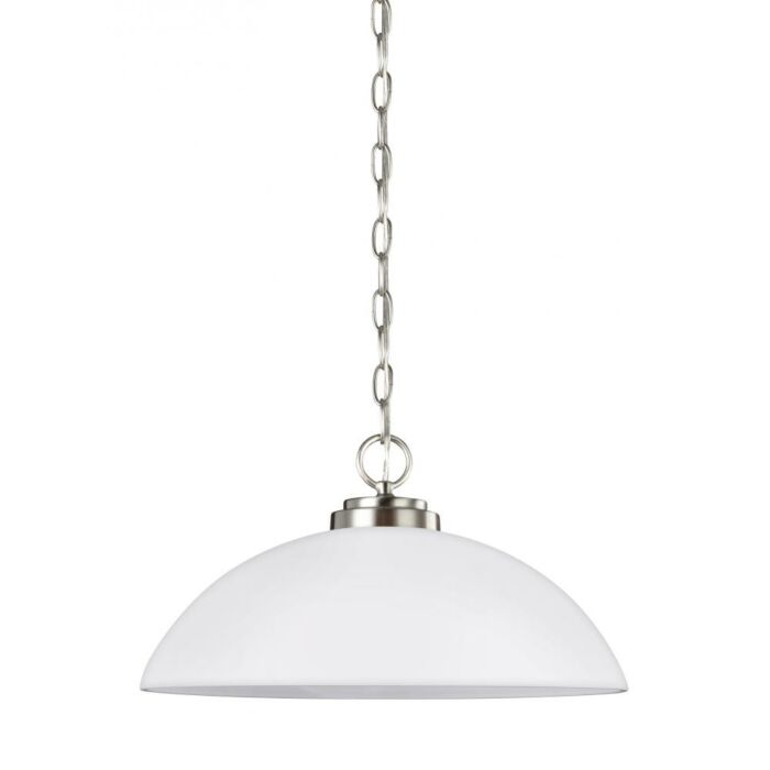 Sea Gull Oslo 9 Inch Pendant Light in Brushed Nickel