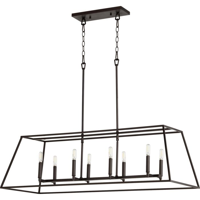 Quorum Gabriel 8 Light 17 Inch Foyer Light in Oiled Bronze