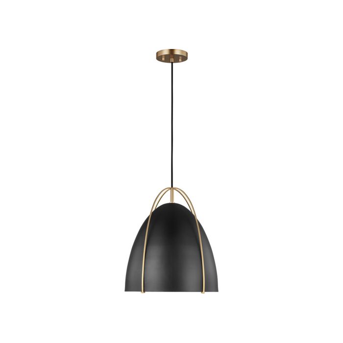 Sea Gull Norman Pendant Light in Satin Brass