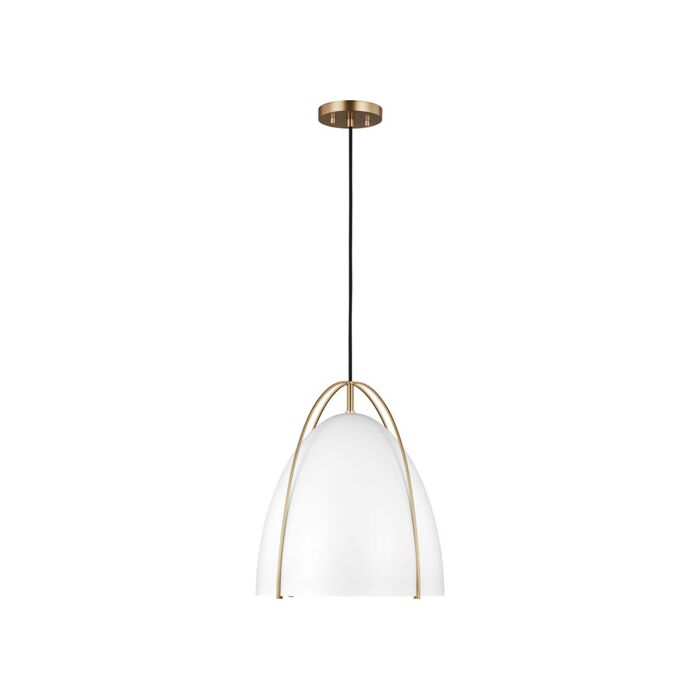 Sea Gull Norman Pendant Light in Satin Brass