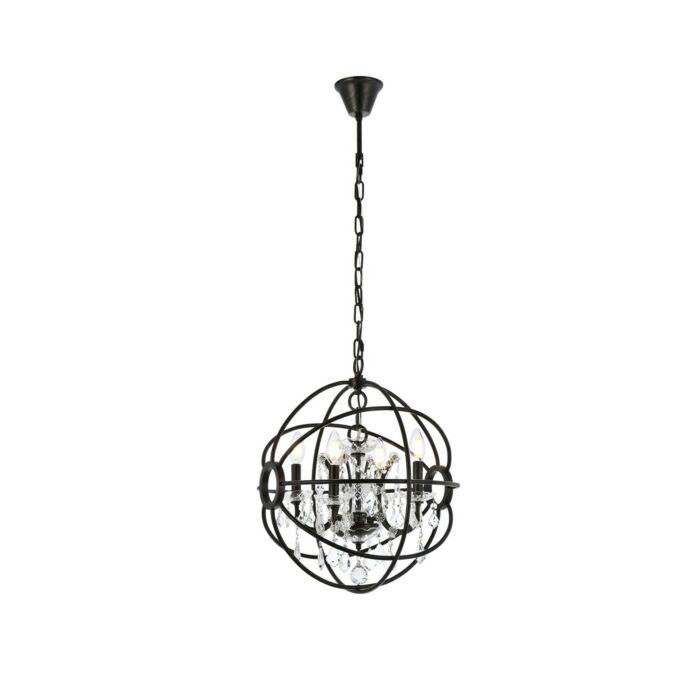 Geneva 4-Light Pendant in Dark Bronze