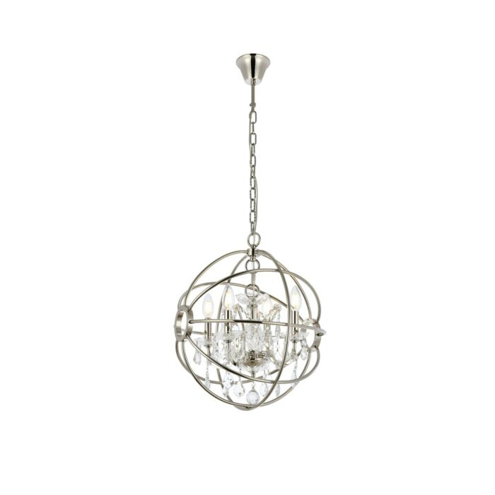 Geneva 4-Light Pendant in Polished Nickel