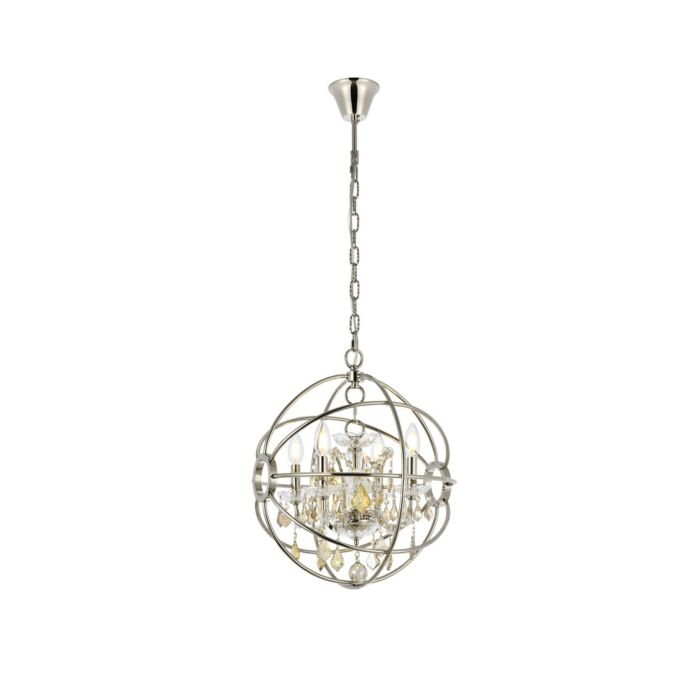 Geneva 4-Light Pendant in Polished Nickel