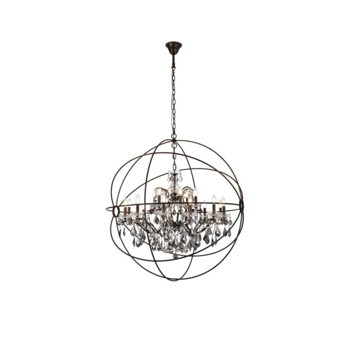 Geneva 18-Light Chandelier in Dark Bronze