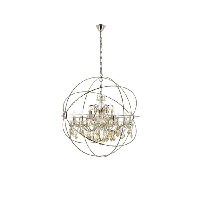 Geneva 18-Light Chandelier in Polished Nickel
