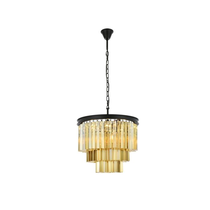 Sydney 9-Light Chandelier in Matte Black