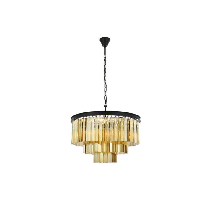 Sydney 9-Light Chandelier in Matte Black