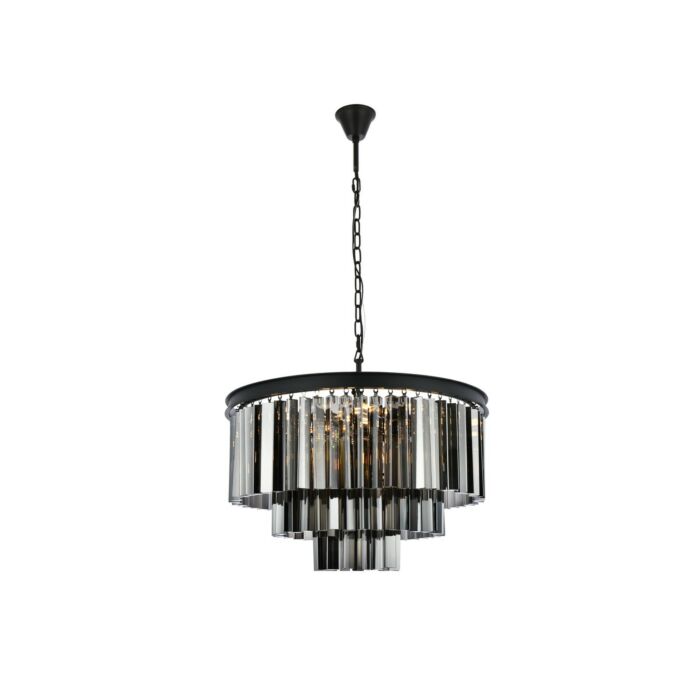 Sydney 9-Light Chandelier in Matte Black