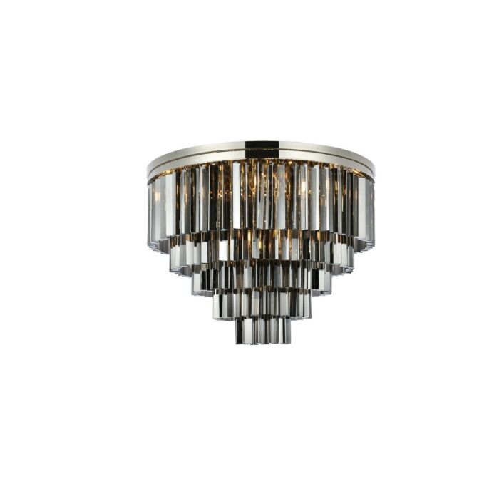 Sydney 17-Light Flush Mount in Polished Nickel
