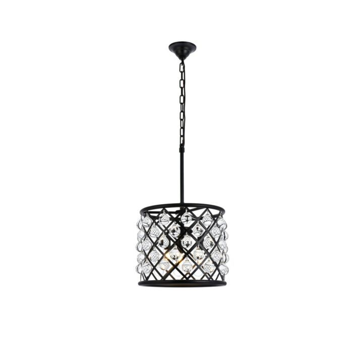 Madison 3-Light Pendant in Matte Black