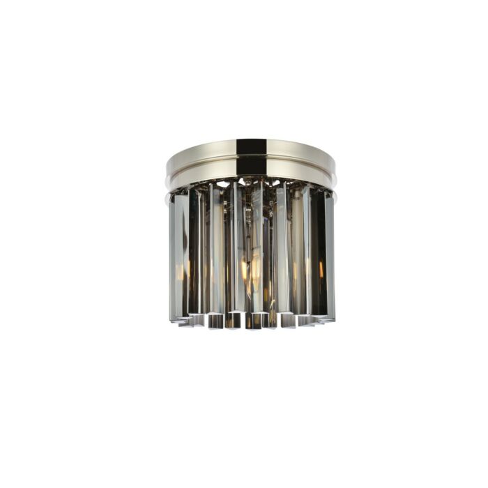 Sydney 3-Light Flush Mount in Polished Nickel