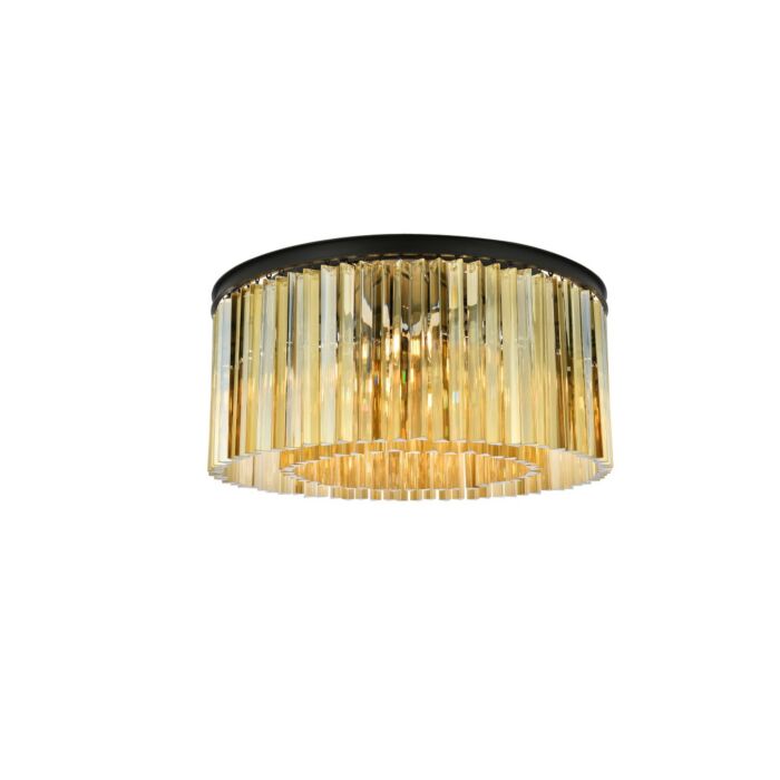 Sydney 8-Light Flush Mount in Matte Black