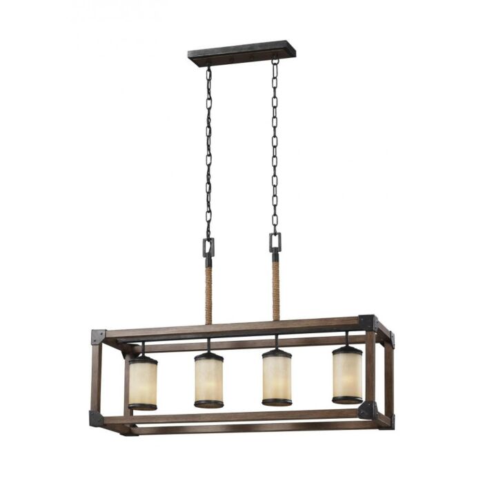 Sea Gull Dunning 4 Light 25 Inch Pendant Light in Stardust