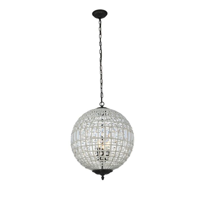 Olivia 3-Light Pendant in Dark Bronze