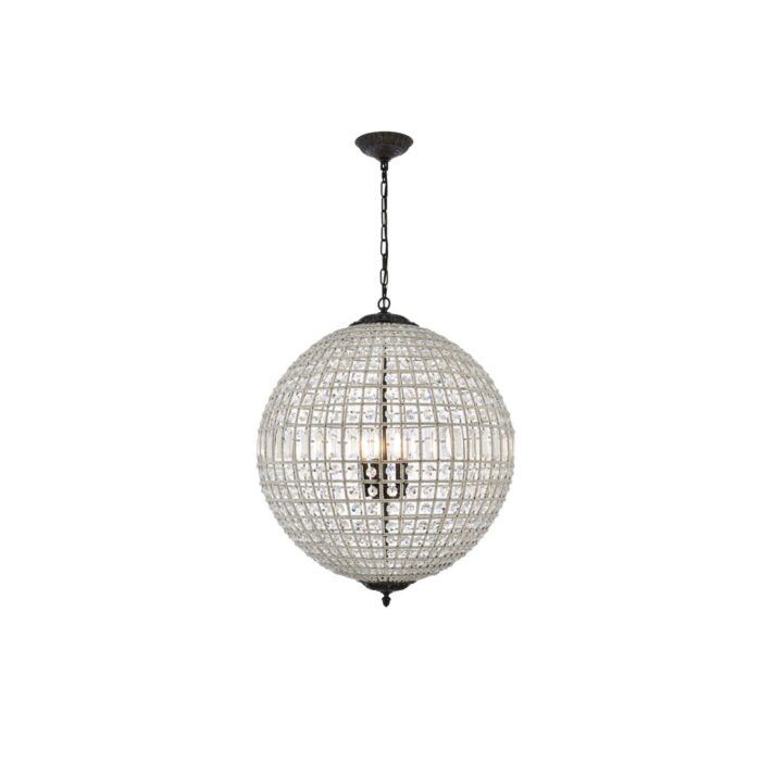 Olivia 5-Light Chandelier in Dark Bronze