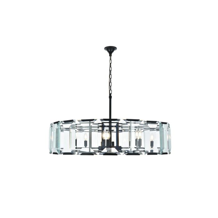 Monaco 10-Light Chandelier in Flat Black