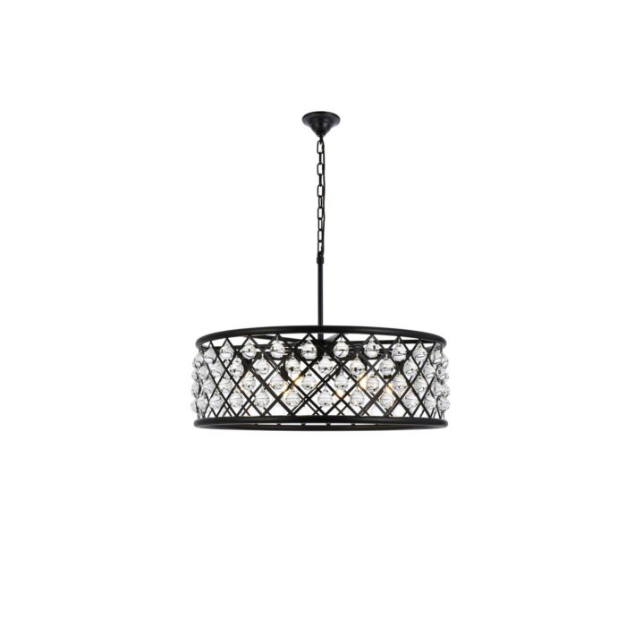 Madison 8-Light Chandelier in Matte Black